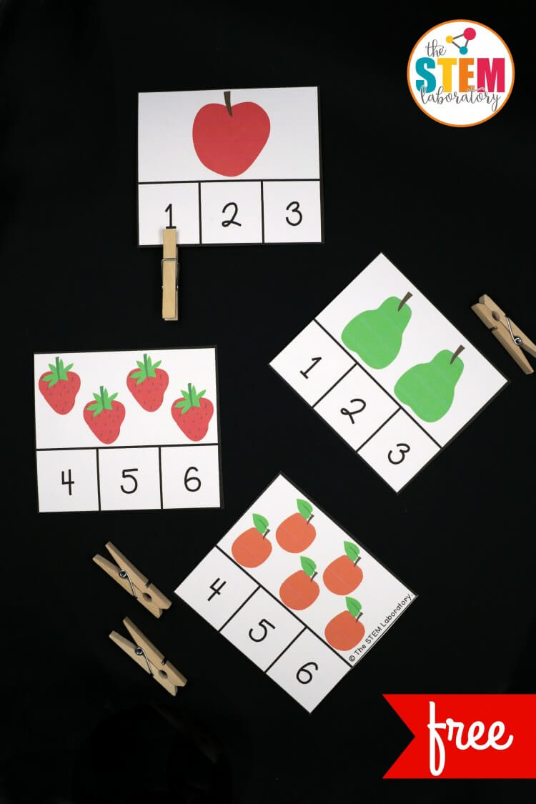 These Very Hungry Caterpillar clip cards are adorable!! Such a fun way to practice the numbers 1-12!!