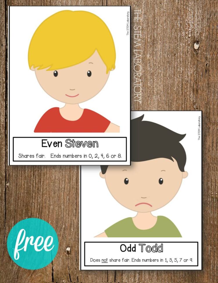 Brilliant! Odd Todd and Even Steven Posters. Such a fun way to teach kids odd and even numbers.