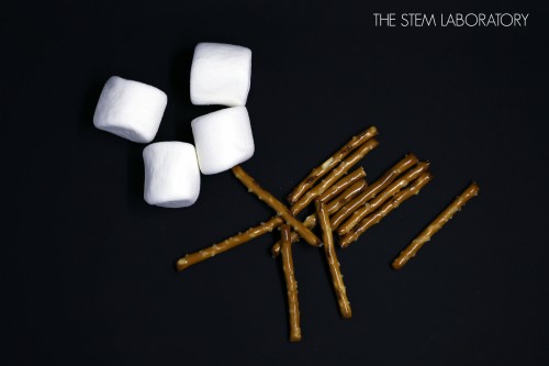 Fun marshmallow and pretzel structures!