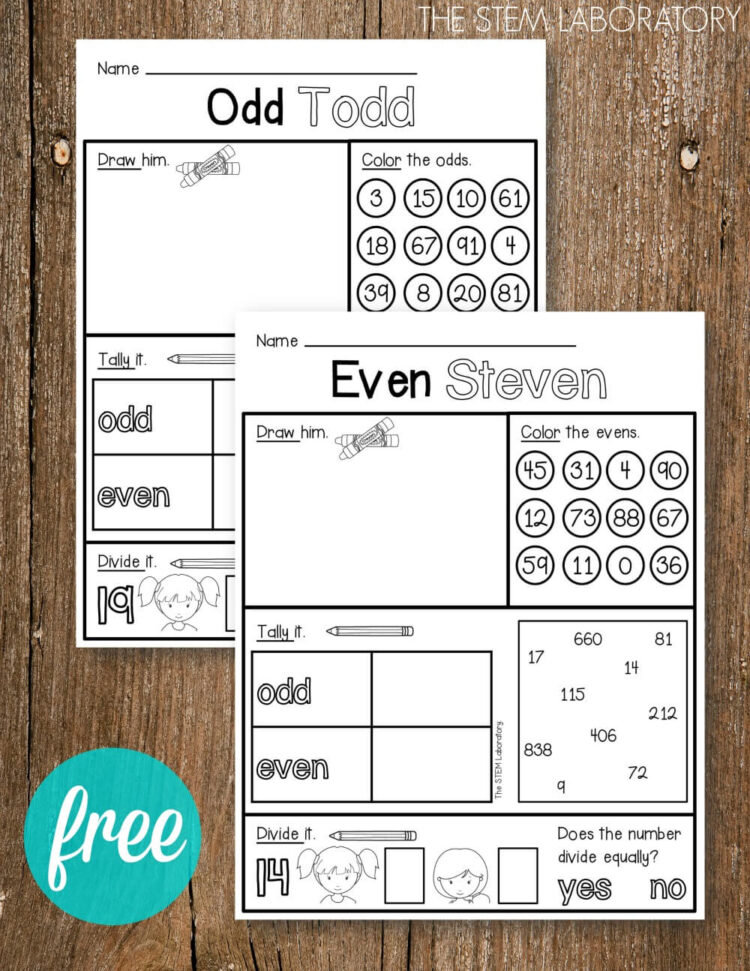 I love these Odd Todd and Even Steven activity sheets! Such a fun way to practice odd and even numbers.