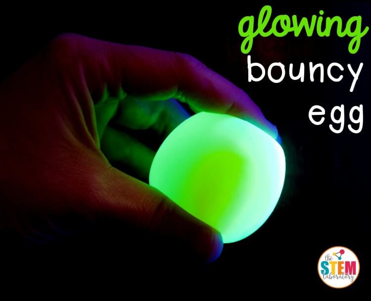 What an awesome science experiment for kids! Make a glowing bouncy egg. It's so easy!