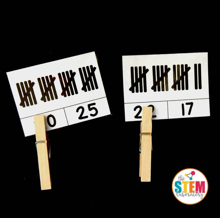 Tally Mark Clip Cards - The Stem Laboratory