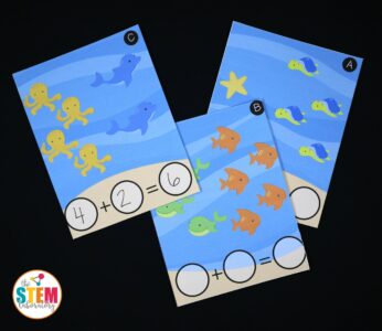 Ocean Write and Wipe Addition Cards - The Stem Laboratory