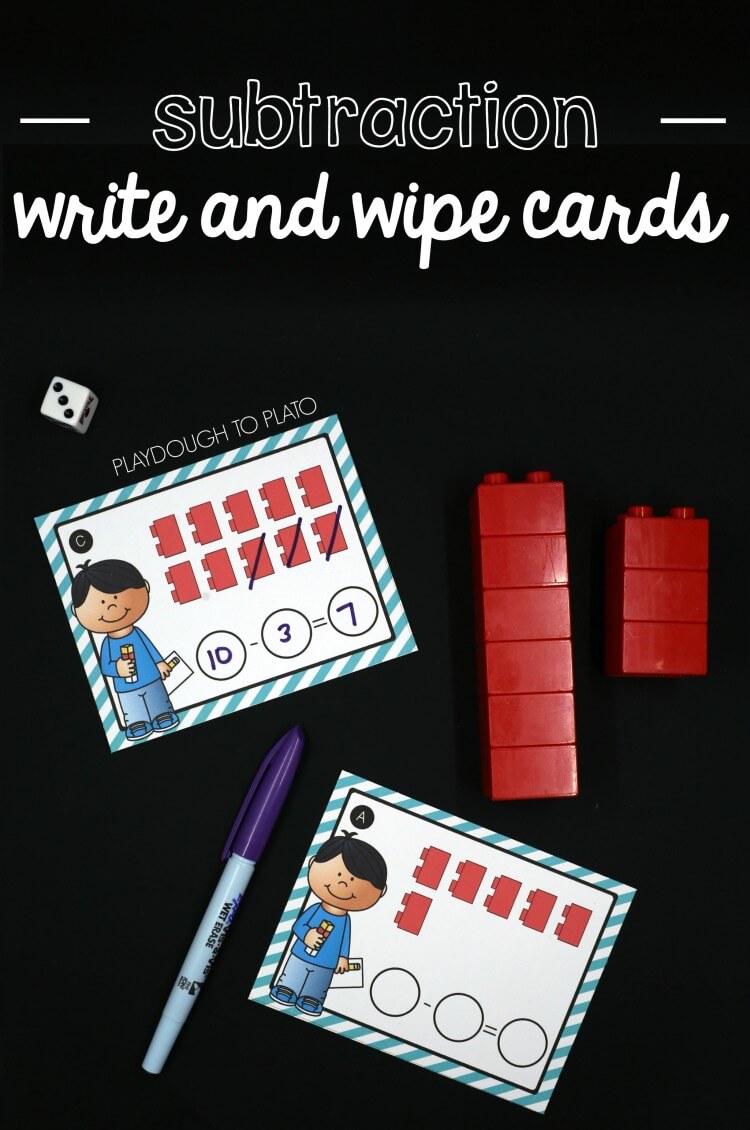Subtraction Write and Wipe Cards - The Stem Laboratory