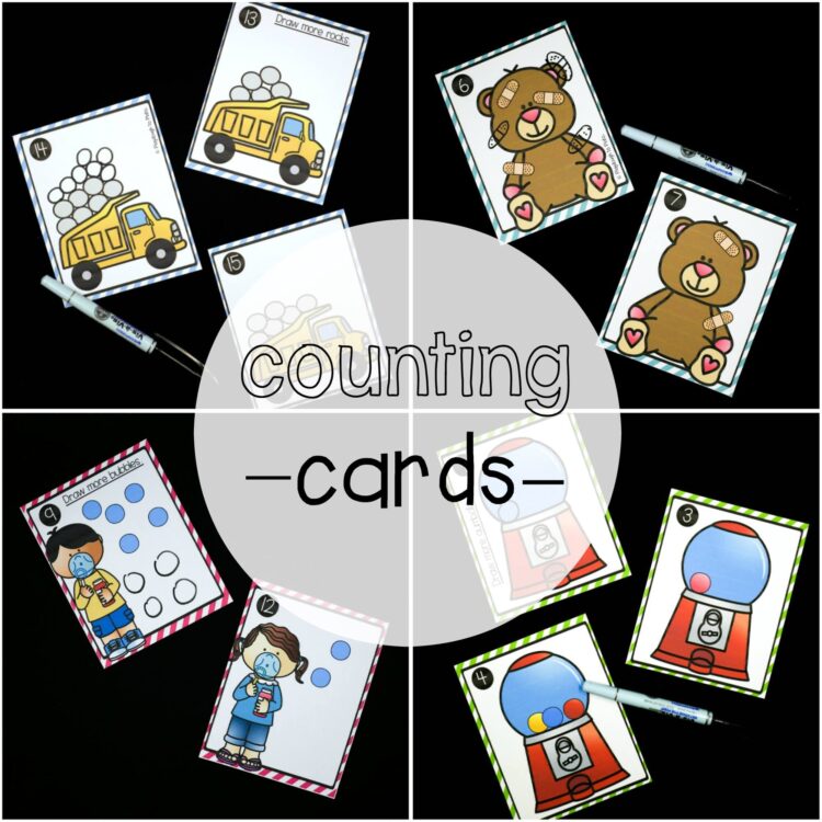 Write and Wipe Counting Cards