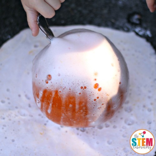 Fall is the perfect time to make a pumpkin volcano using simple kitchen ingredients. The kids will jump and cheer as they watch their volcano erupt!