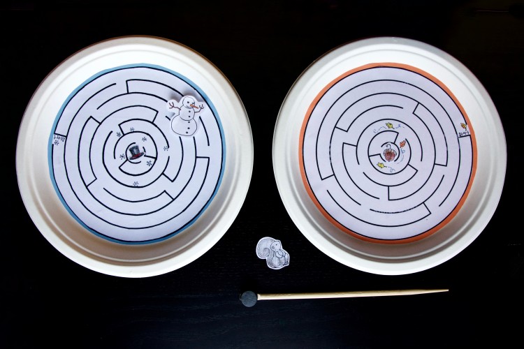 Magnetic Paper Plate Maze