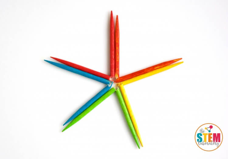 Magic Rainbow Toothpick Star