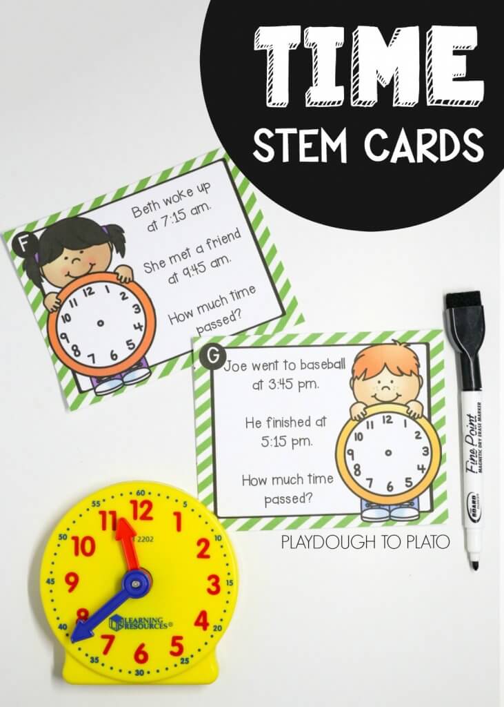 Telling Time STEM Cards