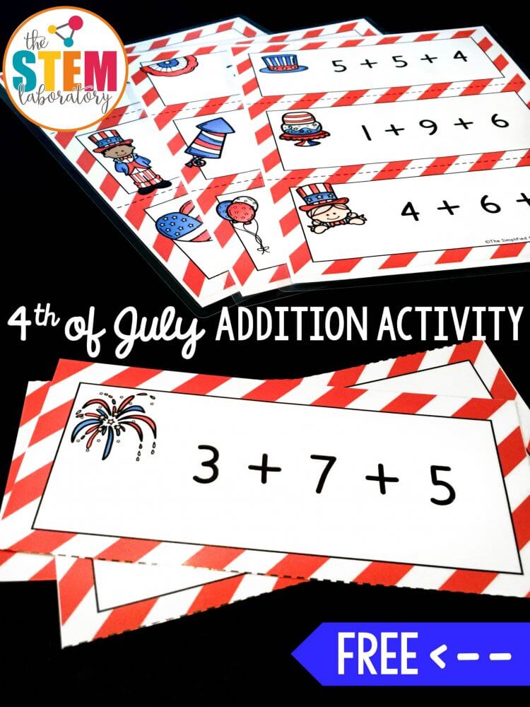 Fourth of July Addition Activity