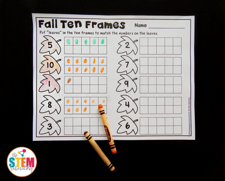 Fall Ten Frame Printables