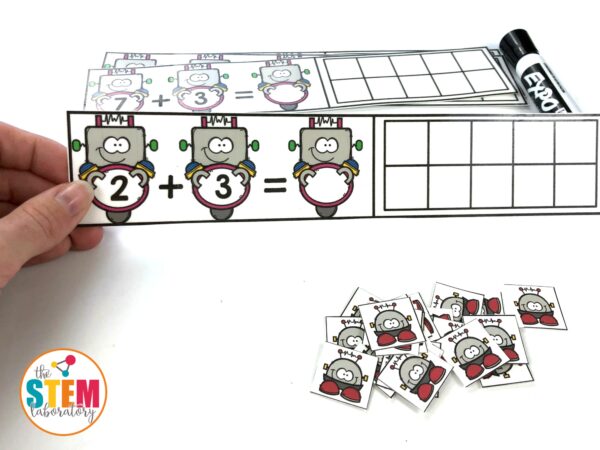 Robot Addition Cards - The Stem Laboratory