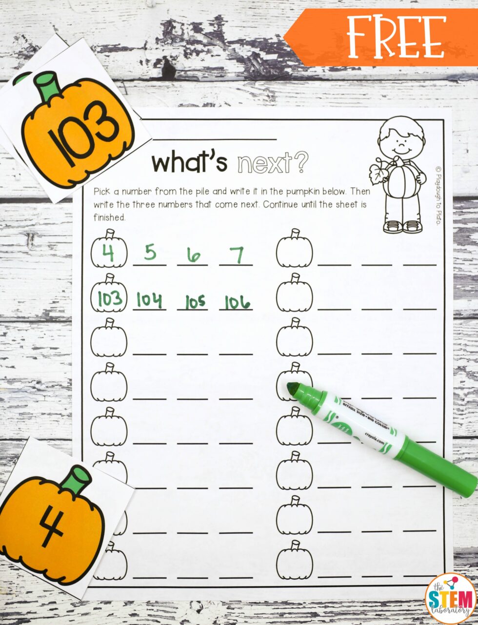 Pumpkin Number Sequencing - The Stem Laboratory