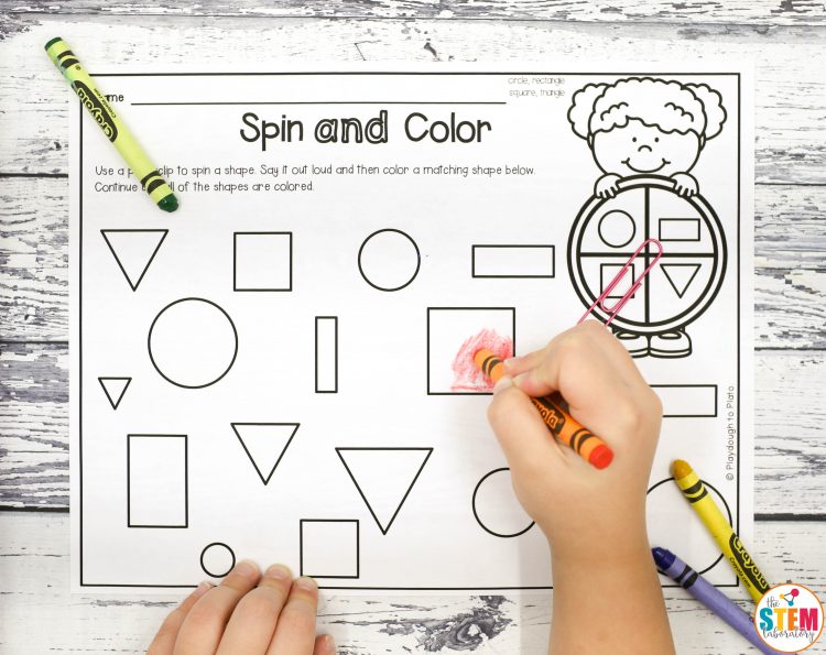 Spin and Color Shapes Game