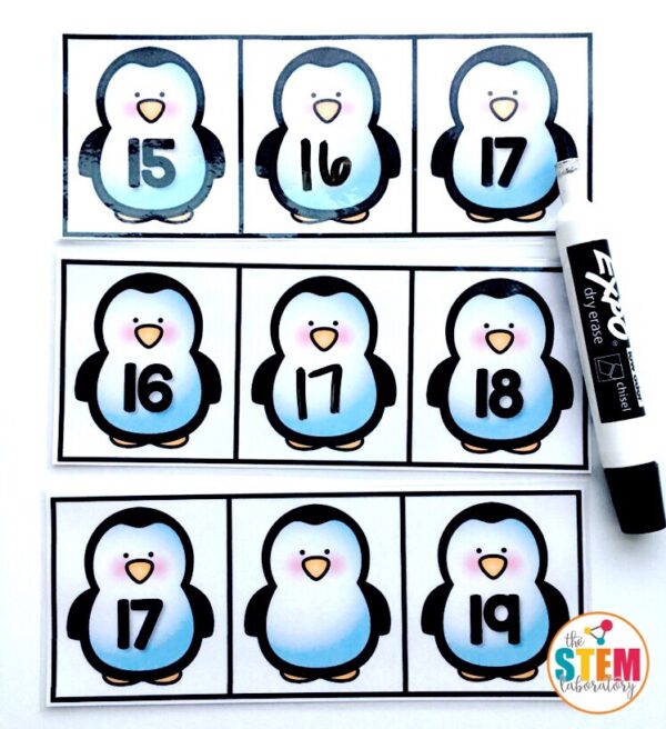 Penguin Write and Wipe Numbers - The Stem Laboratory