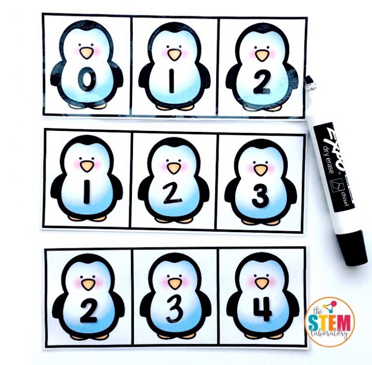 Penguin Write and Wipe Numbers - The Stem Laboratory