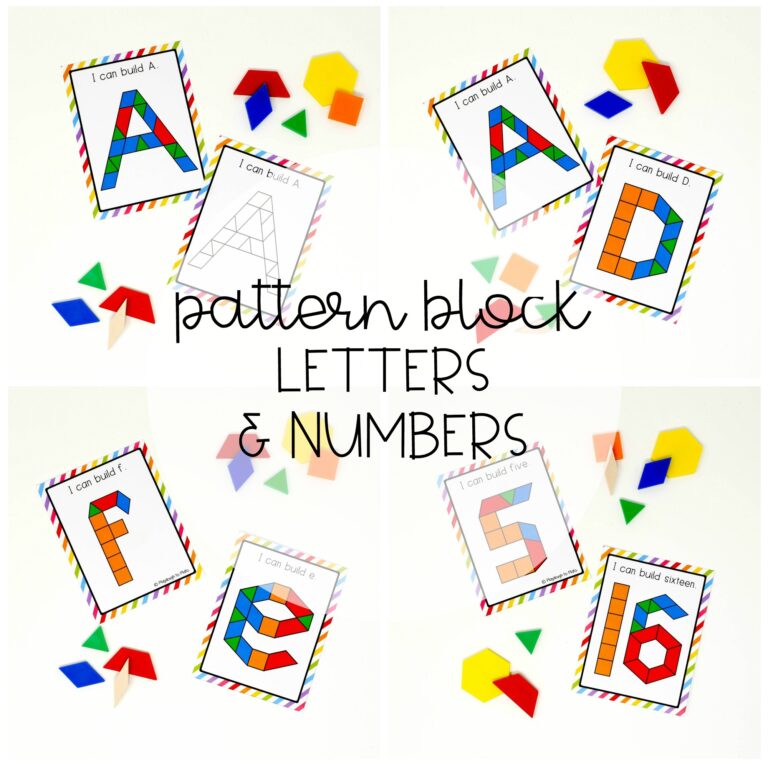 Pattern Block Letters and Numbers