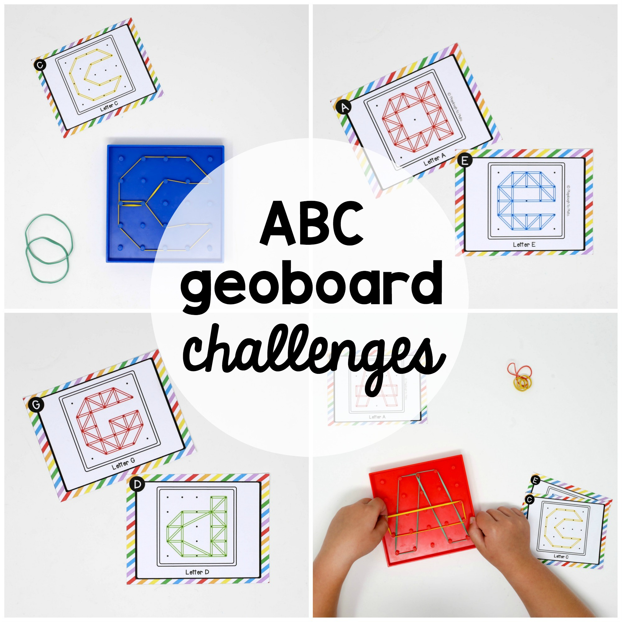 Alphabet Geoboard Challenges