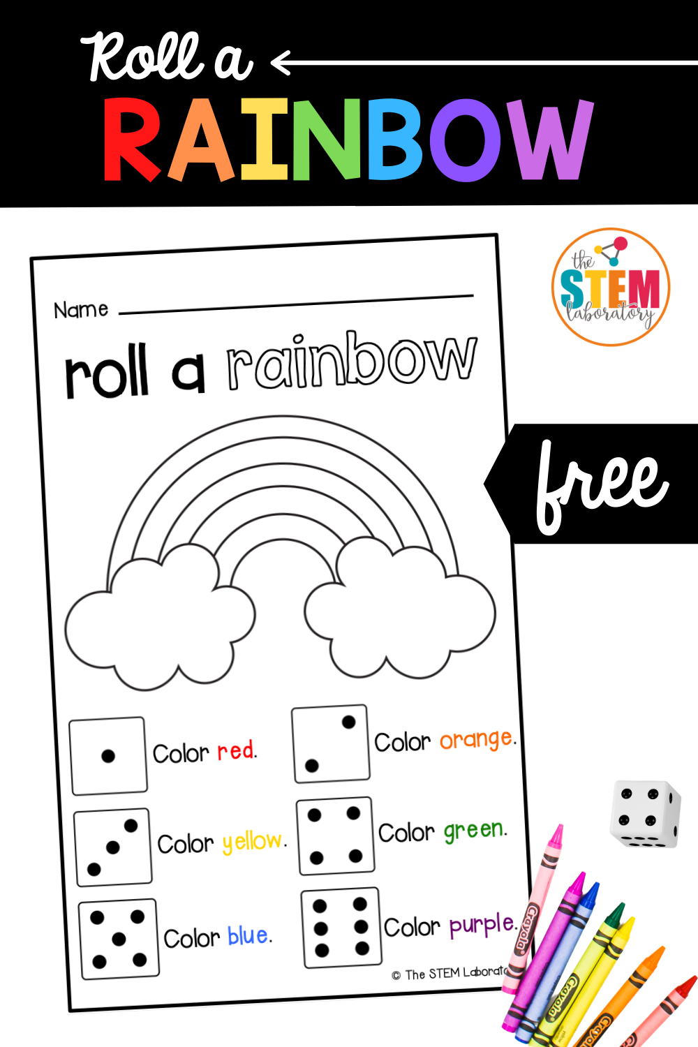 Roll A Rainbow Free Printable