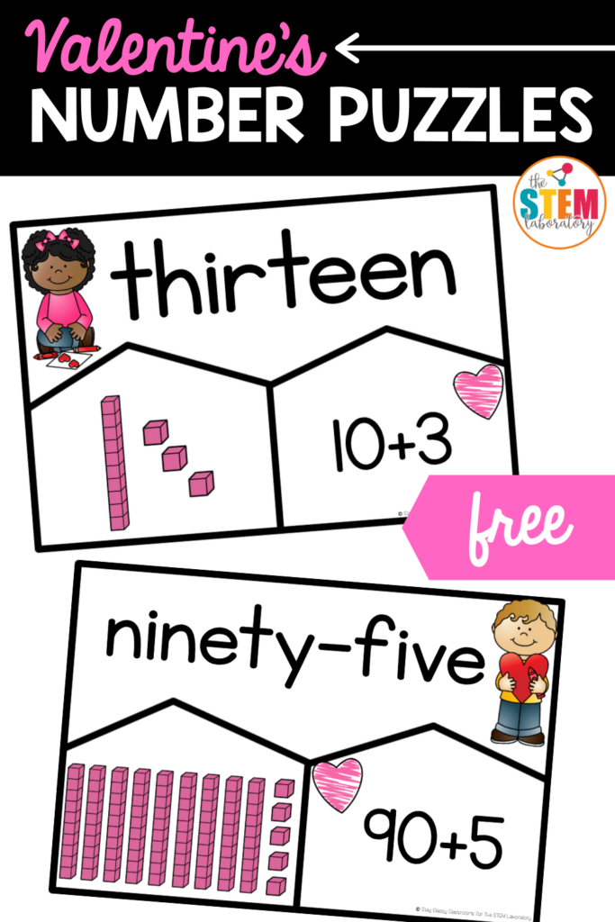 Valentine’s Number Puzzles – Numbers to 100