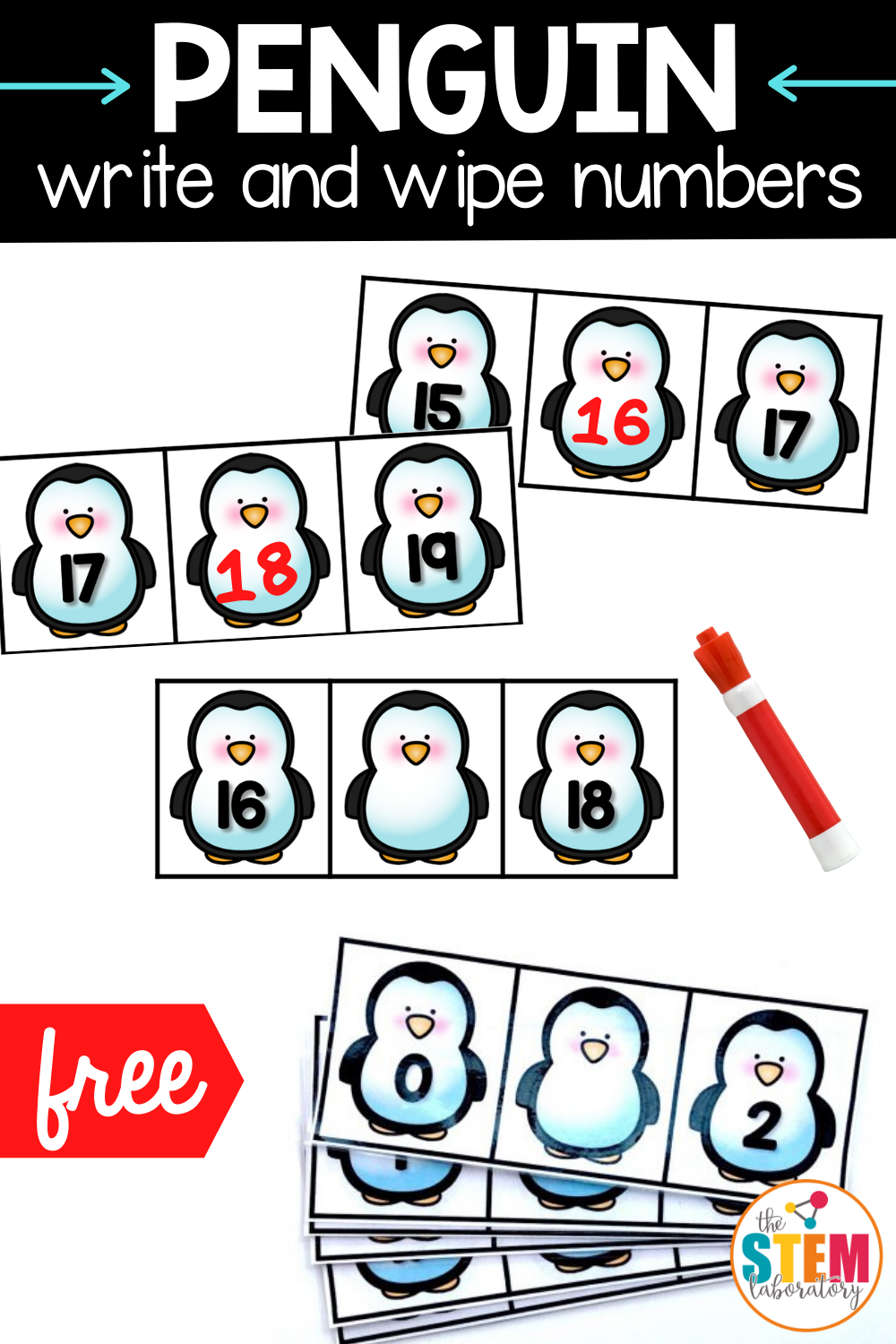 Penguin Write and Wipe Numbers