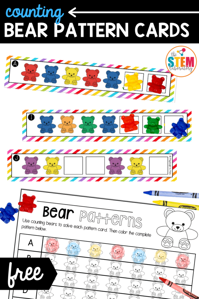 Legato Counting Bear Activity Sheets and eBook; 20 Large Graphing each 8.5 x 11 ; Helps with Patterns Colors Glossy Card Stock Sheets Use with any 1 bear manipulative with 6 colors. and More 