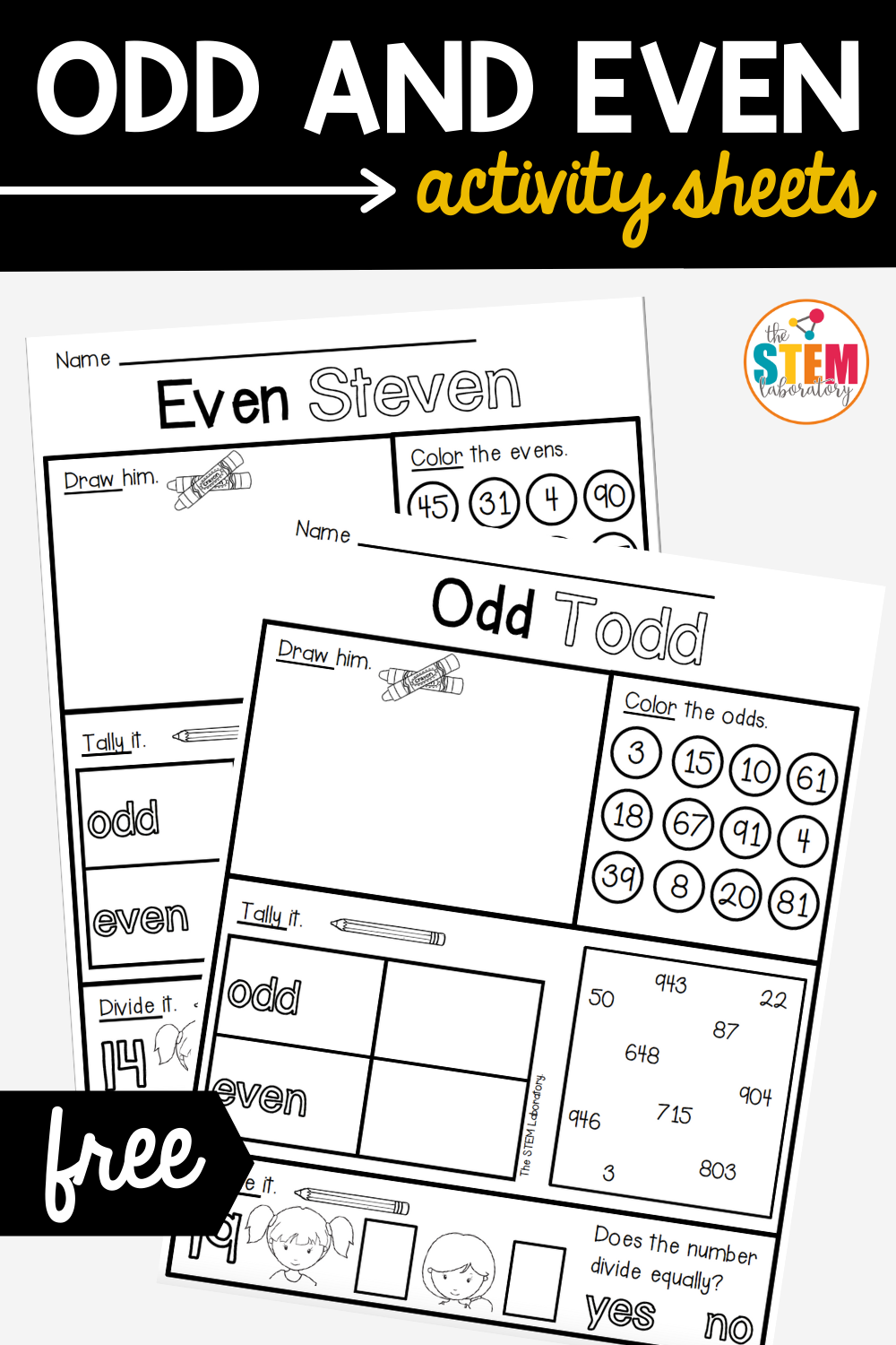 Odd and Even Activity Sheets - The Stem Laboratory With Odds And Even Worksheet