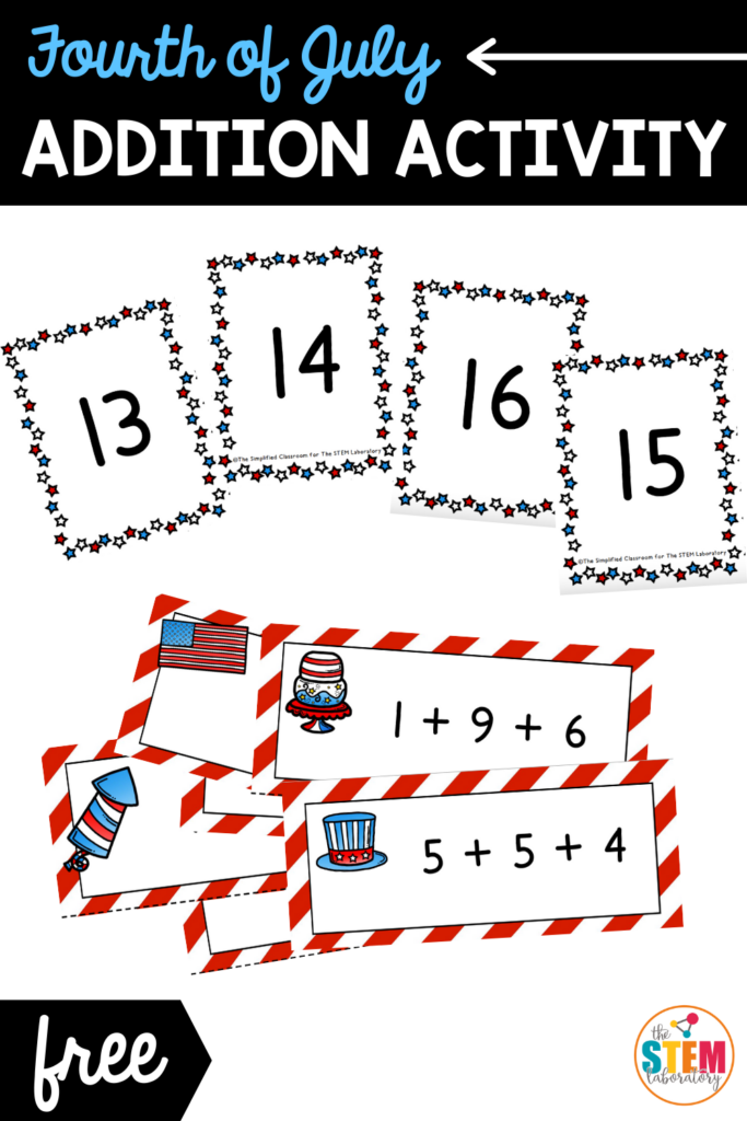 Fourth of July Addition Activity