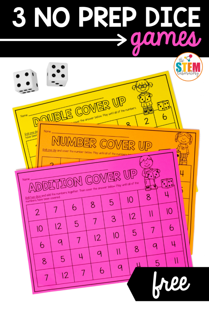 Students will love these no prep dice games!