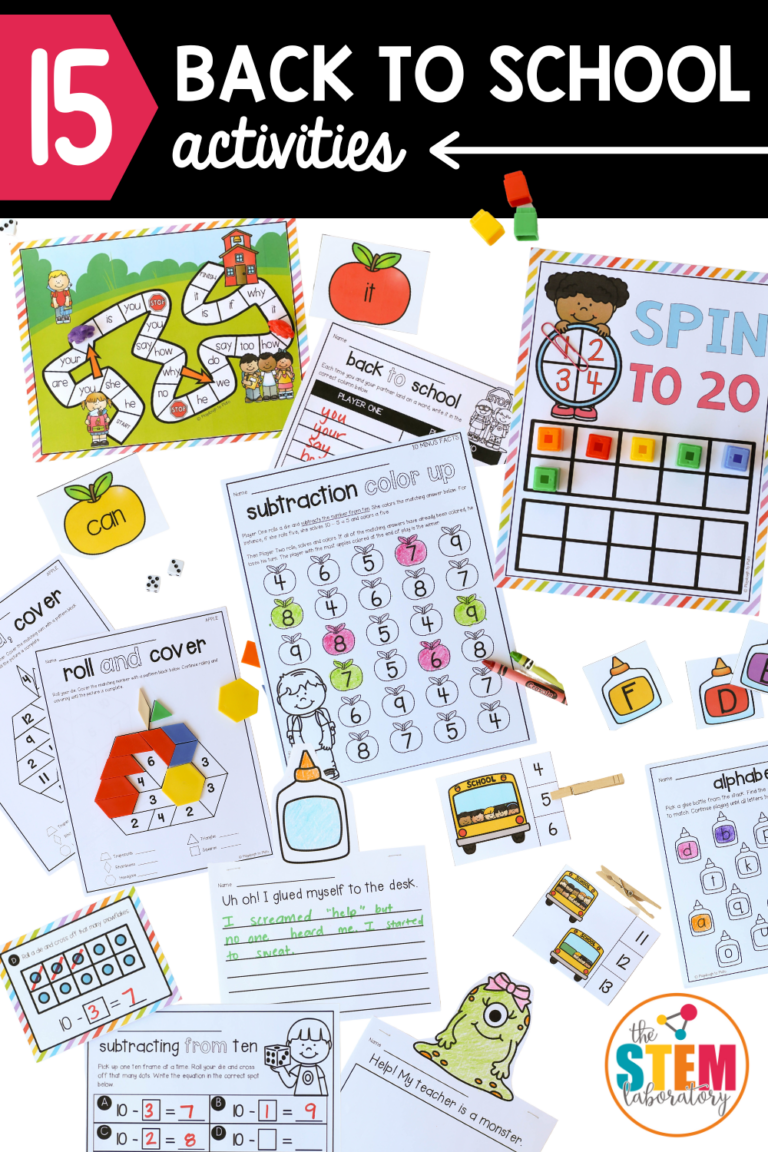 Back to School Activities - The Stem Laboratory
